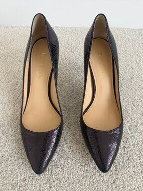 Enzo Angiolini Leather Pebble Texture Purple Pumps Size 39